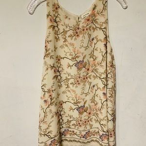 Max studio tan floral tank top
